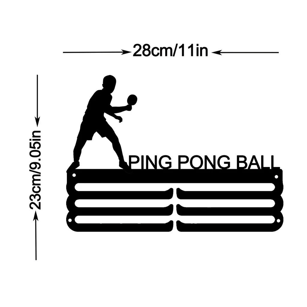 Table Tennis Ranking - CIFBUY Metal Wall Art Sports Medal