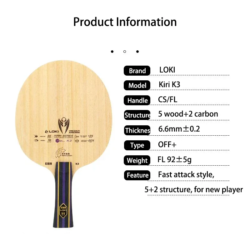 Original LOKI Kirin K3 Table T - Table Tennis History review and price
