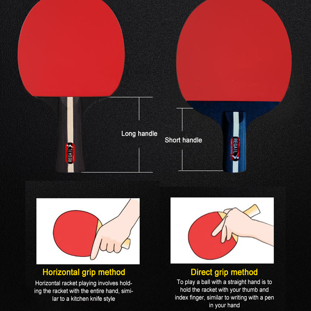Table Tennis Racket 2 Rackets  - Table Tennis Gun review and price