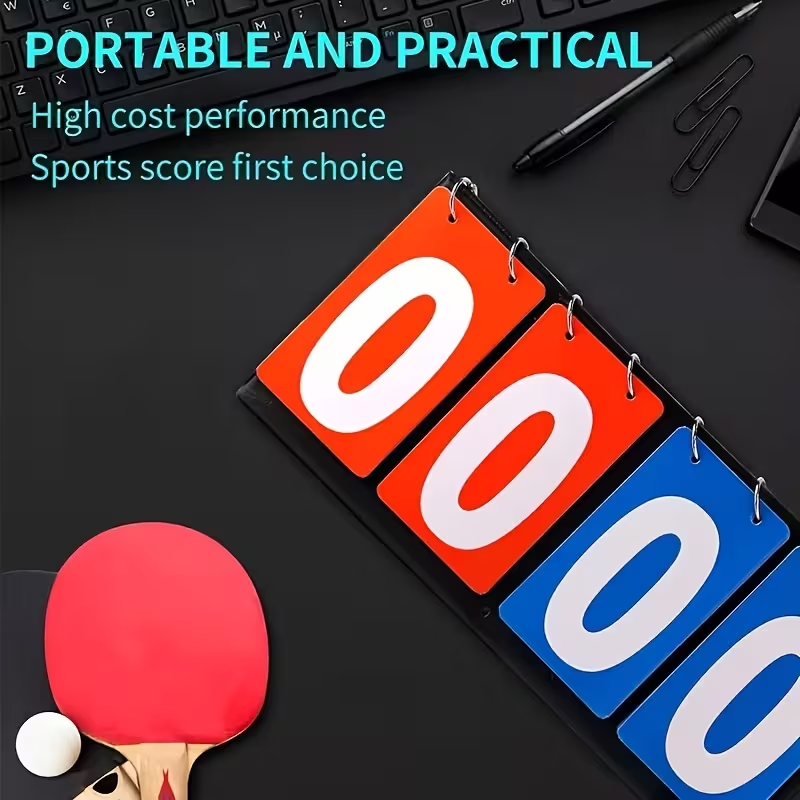 4‑Digit Flip Scoreboard Portab - Table Tennis Ranking review and price